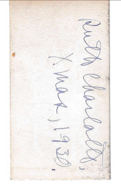 Back of Portrait of Ruth Charlotte Buchanan