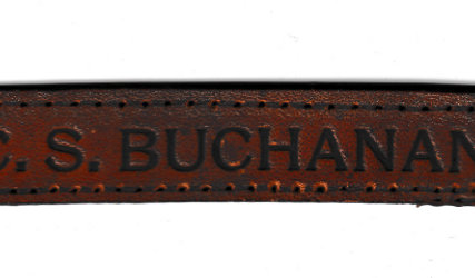 Leather Name Badge of Colonel C.S. Buchanan