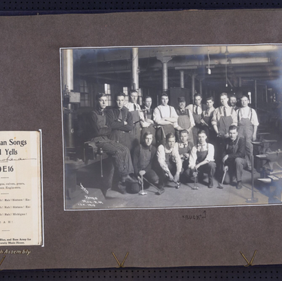 Page with University of Michigan Engineering Memorabilia 