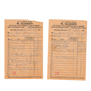 Two Marked Safekeeping Receipts for Ms. Dora Lee Davis