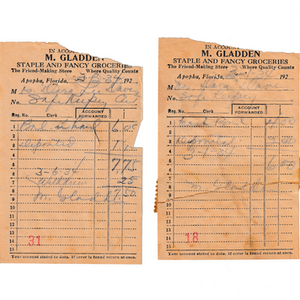 Two Marked Safekeeping Receipts for Ms. Dora Lee Davis