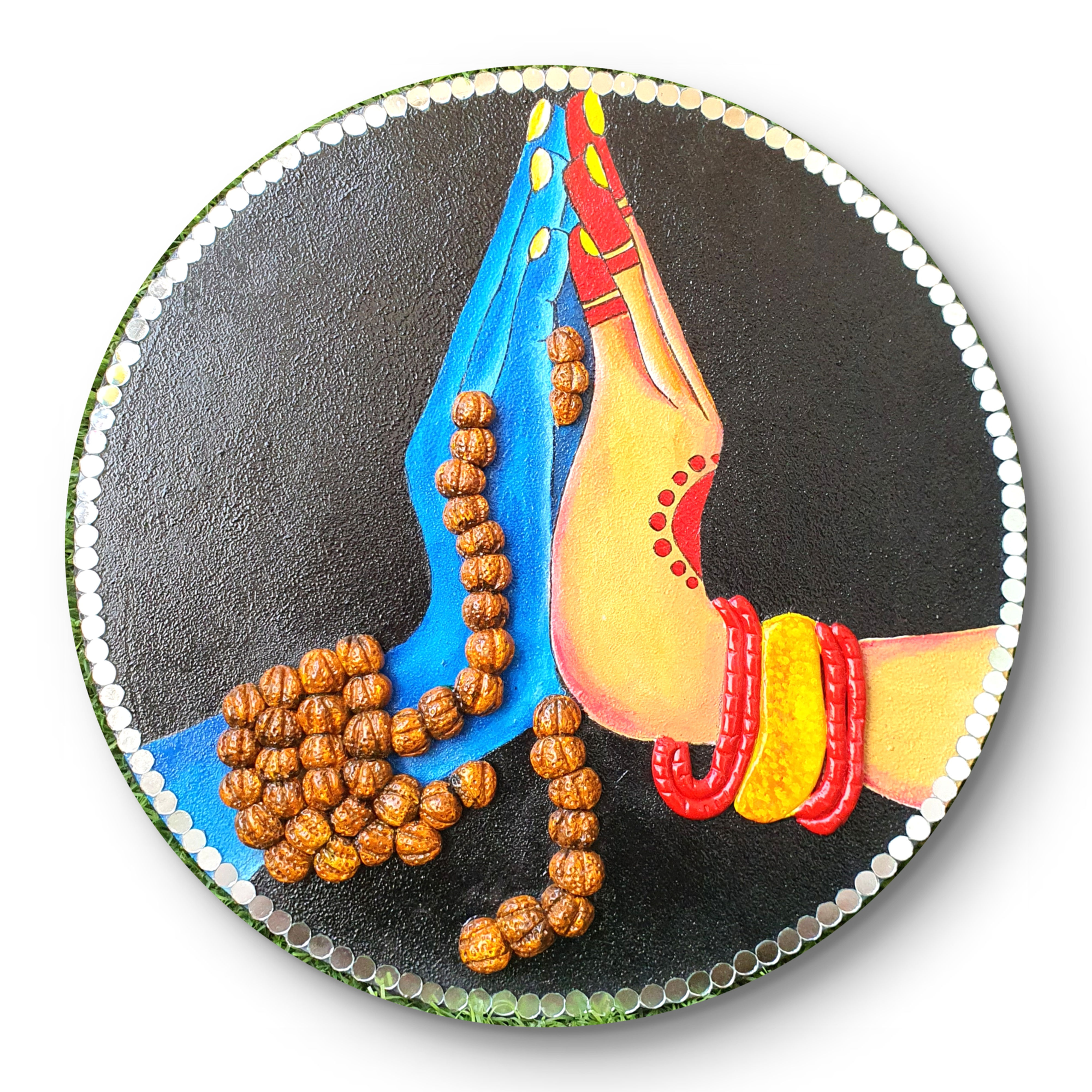 Namaskar Mudra of Lord Shiva and Parvati Painting