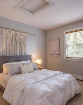 Exterior view of 510 Gleneagles Drive in White Birch Hills showcasing the home's 115ft of water frontage.
Entrance of 510 Gleneagles Drive with a wall of windows and cathedral ceiling.
Great room and kitchen/dining area of 510 Gleneagles Drive separated by a double-sided propane fireplace.
Multi-level deck at 510 Gleneagles Drive featuring sunbathing area, screened porch, and hot tub.
Open kitchen/dining room with a movable butcher block island at 510 Gleneagles Drive.
Primary bedroom at 510 Gleneagles Drive with ensuite, walk-in closet, propane fireplace, and access to rear deck.
Upstairs area with 3 bedrooms, large closets, window seats, full bathroom, and laundry at 510 Gleneagles Drive.
Lower level family room at 510 Gleneagles Drive with built-in daybeds, multipurpose room, and surround sound system.
Lower screened porch at 510 Gleneagles Drive opening to a landscaped backyard.
Nature path leading to McCabe Lake from 510 Gleneagles Drive with private dock and lake Bunkie.
Stunning view of McCabe Lake from the private dock at 510 Gleneagles Drive.
Exterior of the newly built lake Bunkie with power near McCabe Lake.
Overview of the landscaped backyard at 510 Gleneagles Drive providing privacy.
Front view of the custom-built home at 510 Gleneagles Drive in an excellent school district.