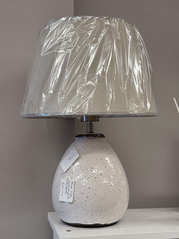 textured grey ceramic lamp