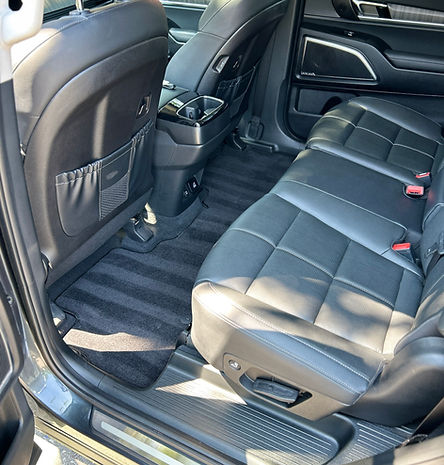 Showroom results of interior detail performed by Royal Mobile Auto Detailing