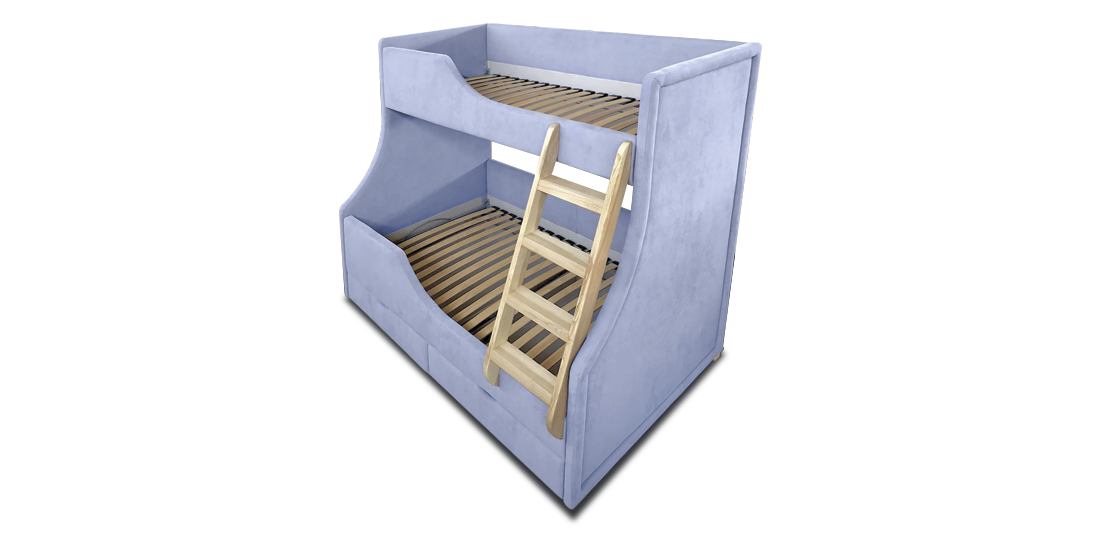Dwupoziomowe łóżko dziecięce Diletta z niszą na bieliznę
