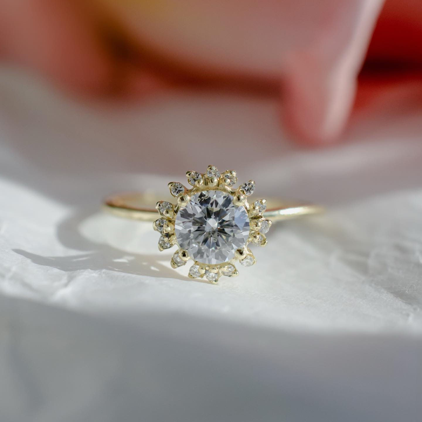 Álomszép Full gyémánt eljegyzési gyűrű