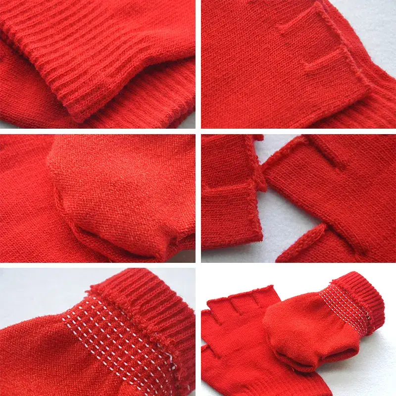 Thumbnail: Kids’ Winter Magic Knitted Fingerless Gloves – Warm, Stretch, Soft Mittens