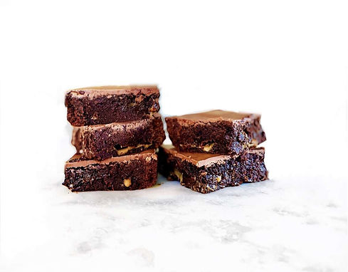 Caramel brownie stacks of 3 and 2
