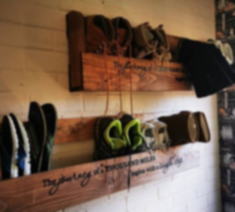 wooden shoe shelving