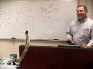 Instructor in front class