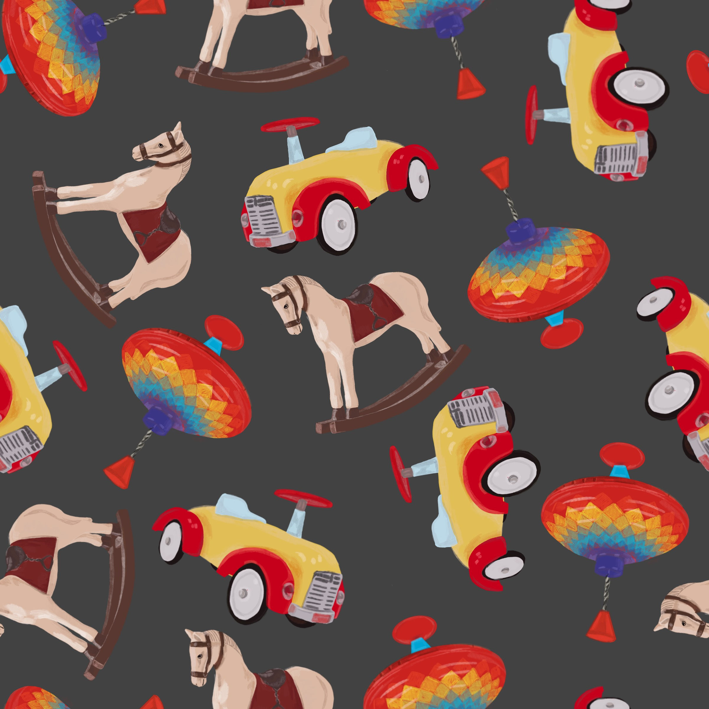 Long Sleeve Lounge Top - Vintage Toys