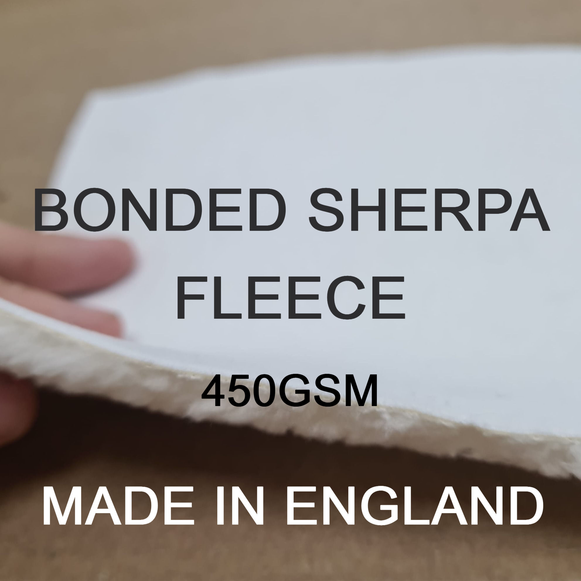 1-2m Bonded Sherpa Fleece - 450gsm - Made In England