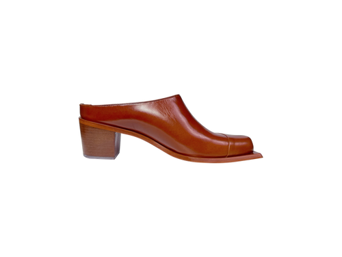 【COLOR iN ID】Eyelet Square Mule Ray Eyelet Mules - Beige | Fashion Nova