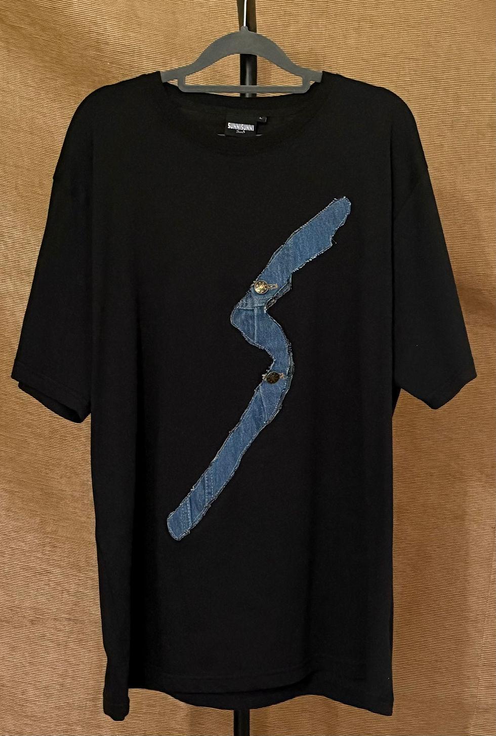 Denim Placket “S” Tee