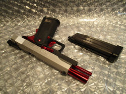 ハイキャパ,デュアル,5.1R,改造,カスタム,レッド,赤,