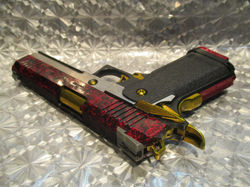 ハイキャパ,デュアル,4.3,改造,カスタム,レッド,赤,ゴールド,金