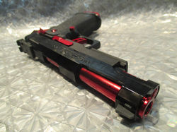 ハイキャパ,5.1,肉抜き,カスタムスライド,アルマイト,レッド,改造,