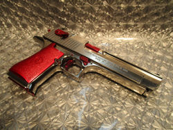 デザートイーグル,.50,AE,シルバー,レッド、赤,改造,カスタム,