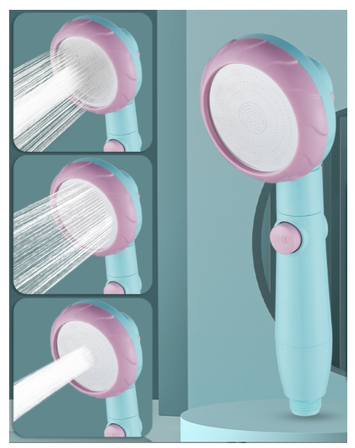 Thumbnail: Household pressurized shower head, three-speed mode adjustment water power, univ