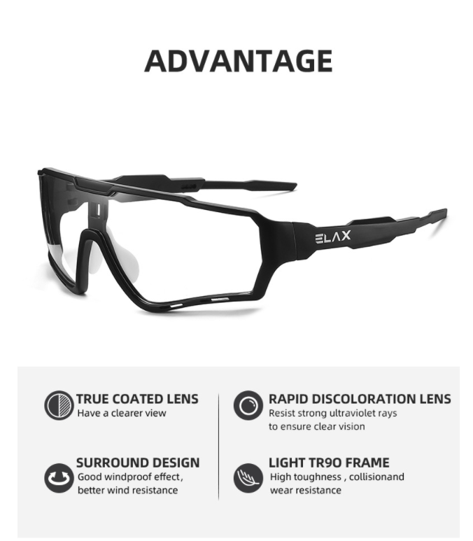 Thumbnail: Sports Outdoor Glasses Color-changing lenses that automatically brighten or dark