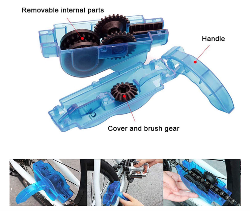 Thumbnail: Bike Chain Washer, Cleaning Tools 4-Piece Set, Bike Parts Repair Cleaning Tools