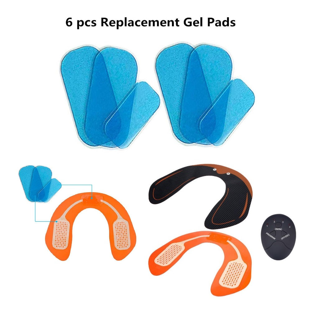 Replacement Gel Pads 6 Pcs for EMS Hips Trainer