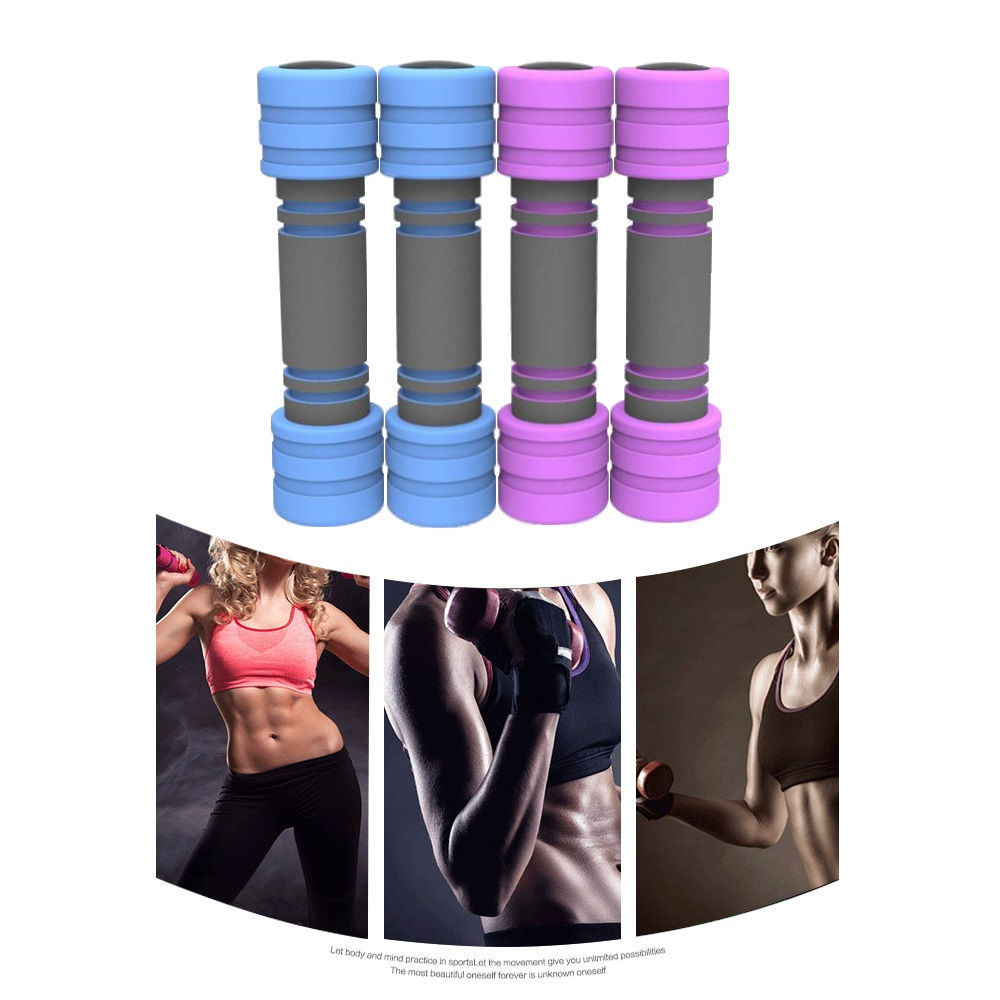 Dumbbells Fitness Soft grip Hand Weights Dumbbells Ladies Womens 2kg Pairs