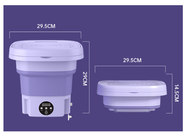 Thumbnail: Mini Portable Washing Machine, Foldable Semi Automatic Washing Machine, Travel W