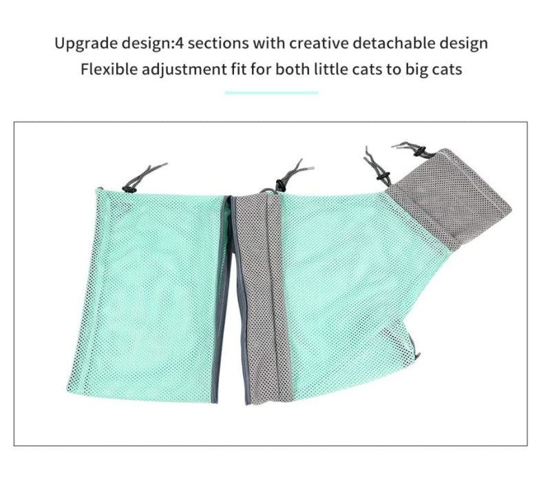 Thumbnail: Detachable Pet Cat Grooming Bag Adjustable Bag for Small Big Cat Washing