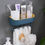 Thumbnail: Bathroom Wall Shelf With Hooks, Bathroom Wall Organizer with Towel Rack