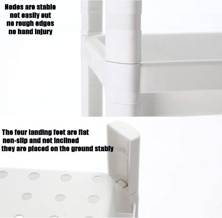 Thumbnail: Storage Shelves 3 Tiers Removable Gap Storage Shelf Kitchen Trolley Living Room