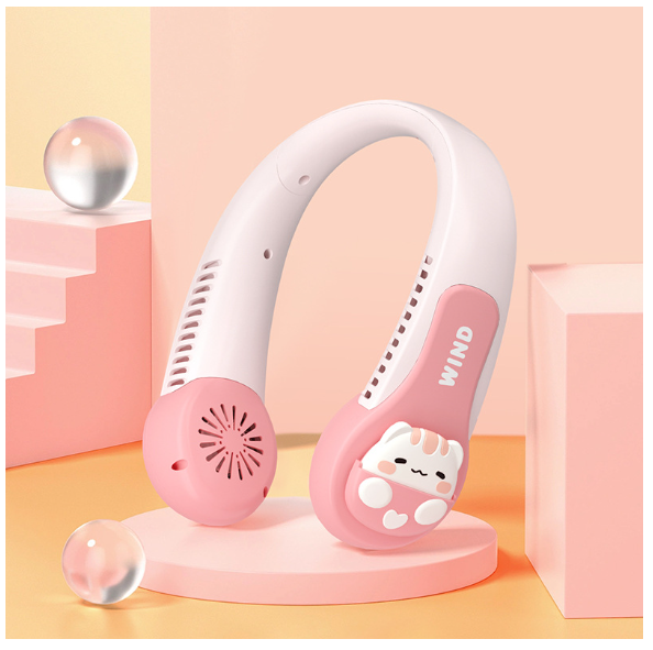 Thumbnail: Portable Neck Fan, Hands-Free Rechargeable Quiet Fan