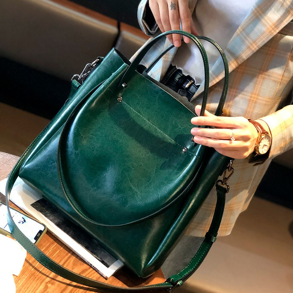 Thumbnail: Korean style ~ fashionable women's genuine leather cross-body bags, women's wall