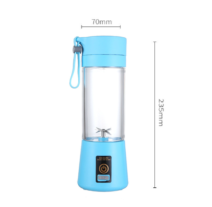 Thumbnail: Portable Blender, Portable Juicer, Fruit Blender - 6 Blades, 400ml , USB Recharg