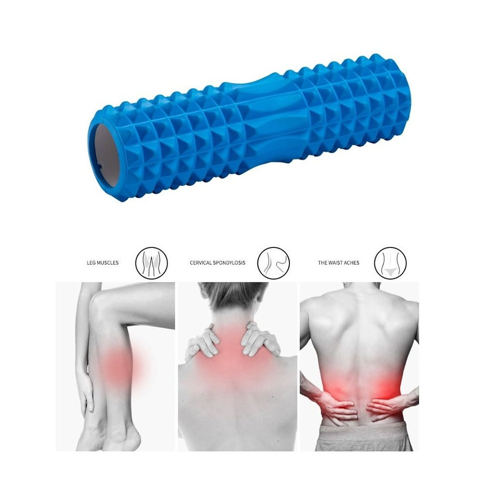 Foam Roller Grid EVA 45 x14cm Physiotherapy Pilates Yoga Gym Exercise