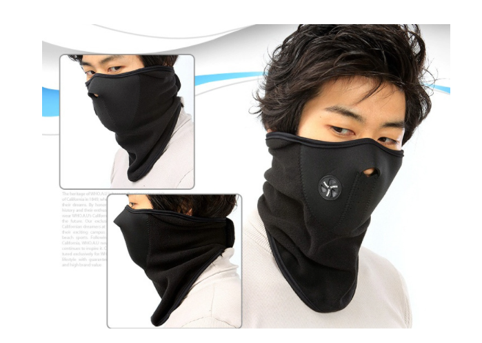 Thumbnail: Windproof warm face neck sleeve hanging ear mask suitable for women and men