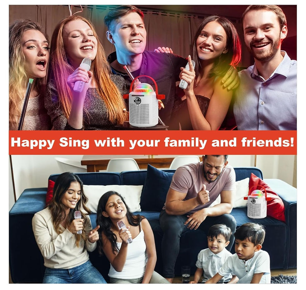 Thumbnail: Portable Bluetooth Karaoke Speaker with 2 Wireless Microphones , Speaker System