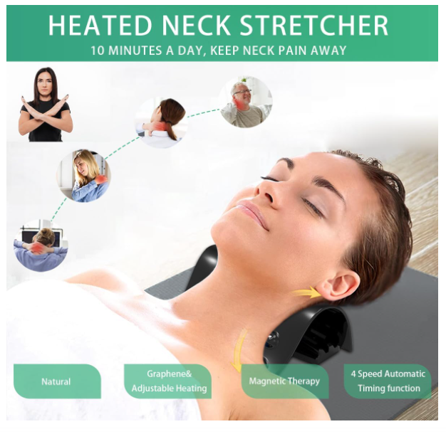 Thumbnail: Heated neck and shoulder pain relief stretcher for pain relief, neck and shoulde