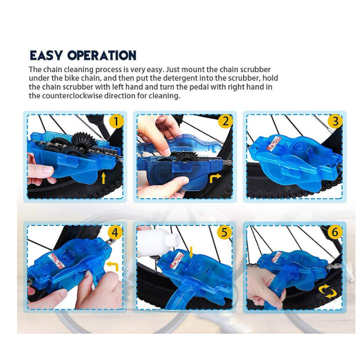 Thumbnail: Bike Chain Washer, Cleaning Tools 4-Piece Set, Bike Parts Repair Cleaning Tools