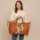 Thumbnail: Outback Hair-On Duffle – Tan Leather & Cowhide Travel Bag