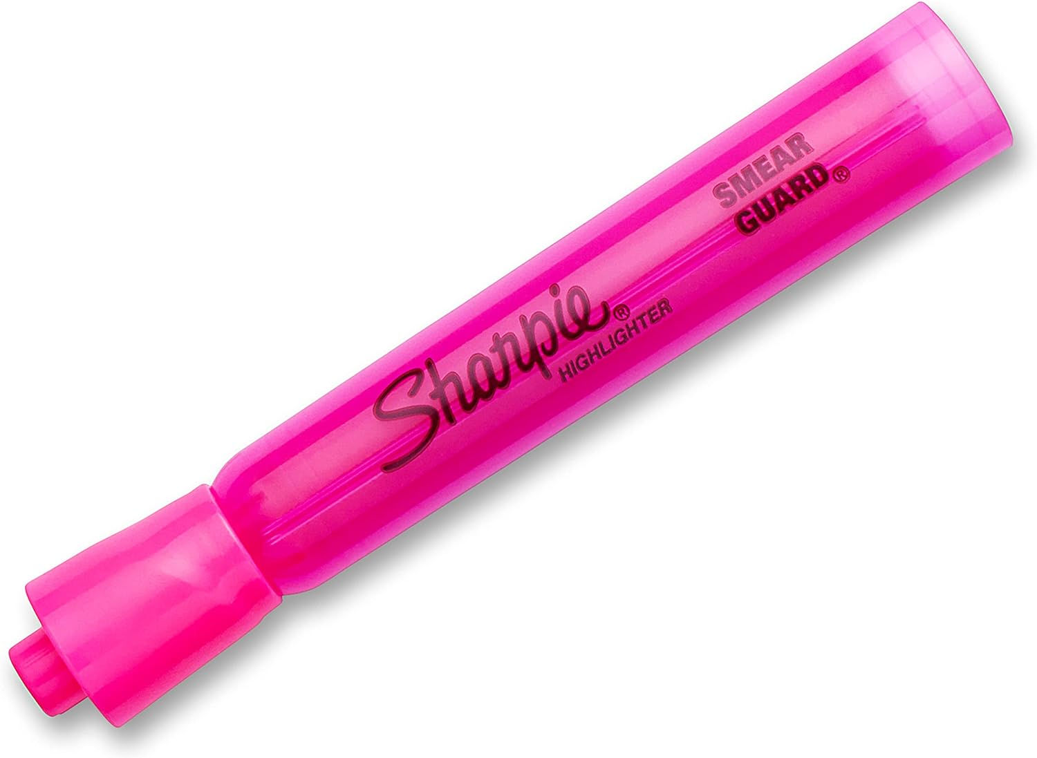 Bright pink Sharpie highlighter with visible 
