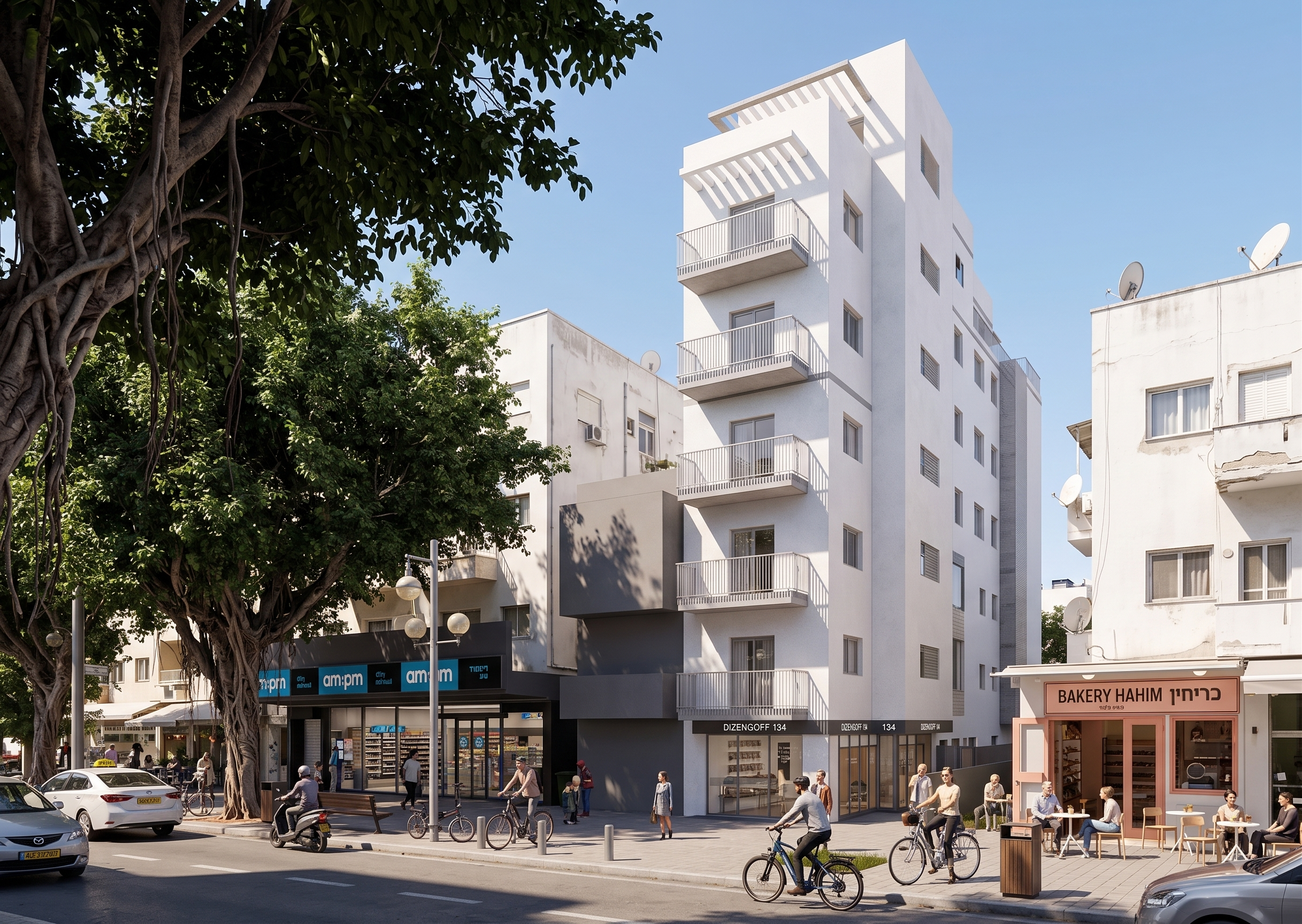 דיזנגוף 134, תל אביב — תוספת מסחר