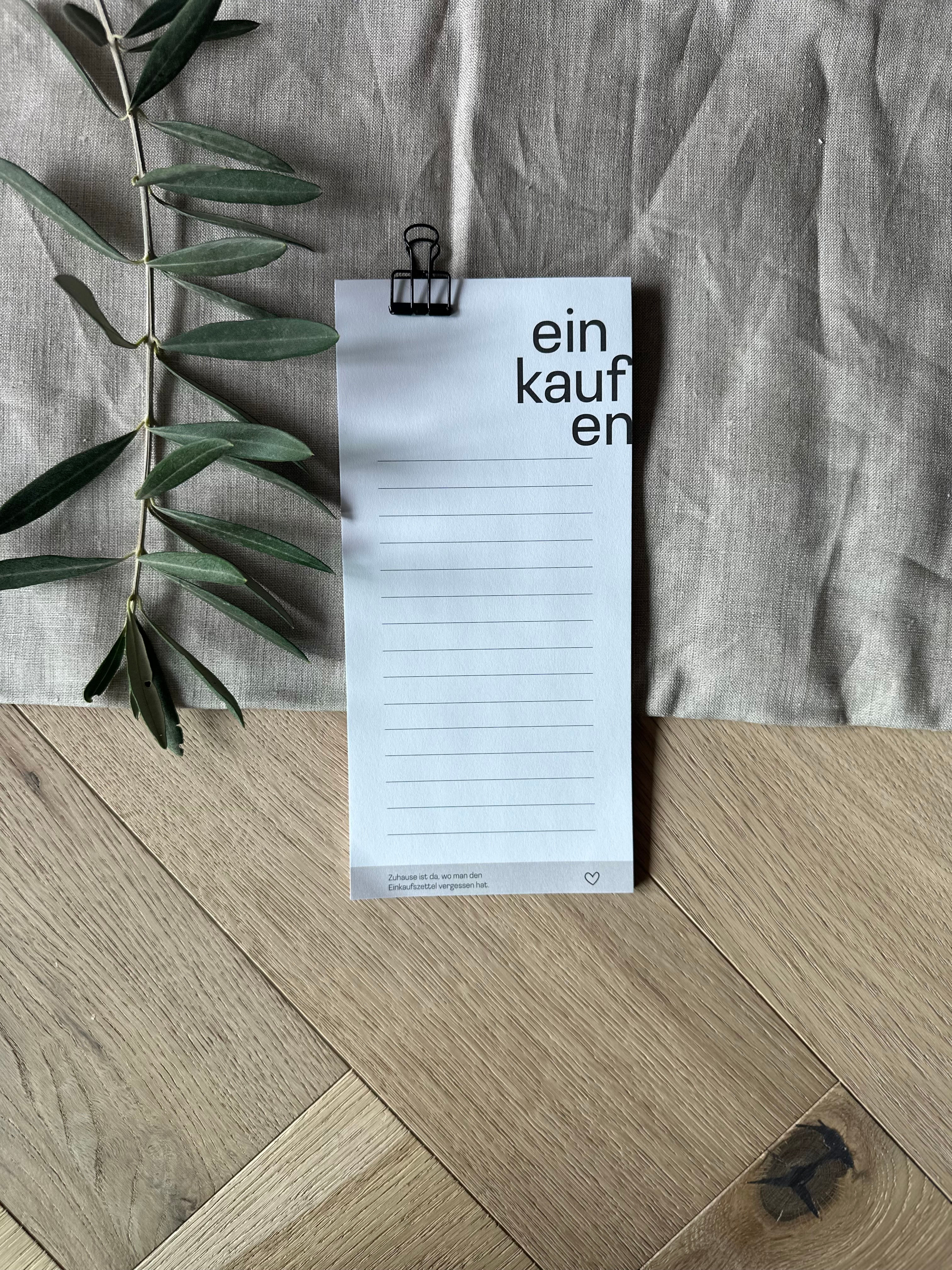 Einkaufsliste // 50 Blatt Block