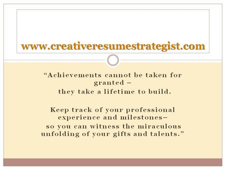 Integrate Solid Results in Resume Building to Articulate Your Unique Brand