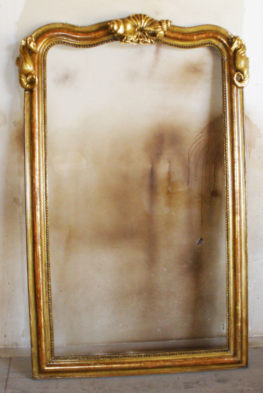 Gilded Sea Horse Mirror Finished