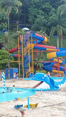 Toboáguas do parque aquático do Sport Club Alpes da Cantareira