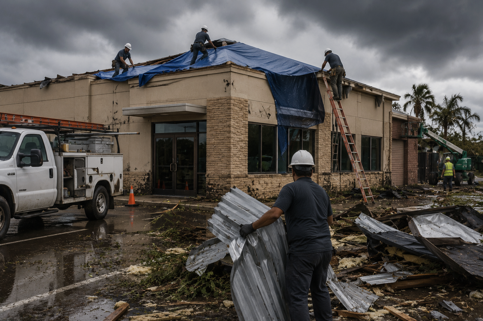 Article image: Florida Emergency Commercial Wind Damage Repair