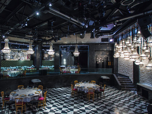 Modern restaurant renovation in Florida featuring updated dining area, lighting, and finishes as part of a professional restaurant renovation Florida project.