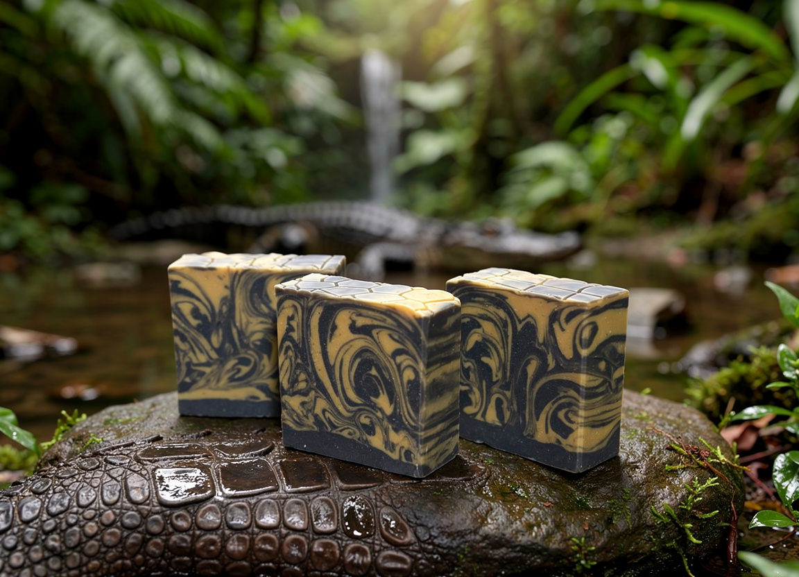 Croc Country - Natural Tallow, Hemp, Turmeric, Charcoal & Aloe Vera Scrubby Soap